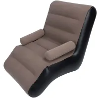 Inflatable Single Armchair S-shaped Senyoubao Inflatable Sofa 140x85x80 cm with Armrest, Flocked