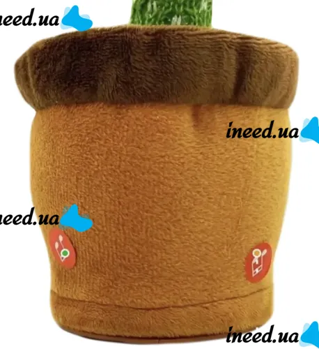 Talking Dancing Cactus with backlight Dancing Cactus TikTok 32 cm on battery, singing, ditto toy in Ukrainian