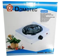 Электрическая настольная спиральная плита на одну конфорку Domotec MS-5801 1000W, Одноконфорочная электроплита 1000Вт с термостатом на 5 положений