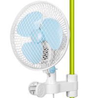 Переносной вращающийся вентилятор Vivosun Fan HY-180 20W с прищепкой для трубы 2 скорости, Мини-вентилятор на клипсе для обдува растений HY180 Белый