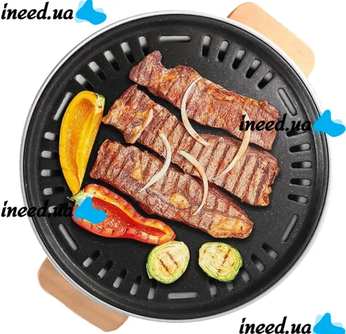 Бездымный круглый гриль с решеткой Stove NO.898 30 см для барбекю, Угольная складная круглая печь для жарки мяса, рыбы и овощей для кемпинга
