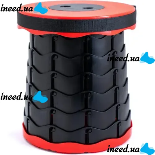 Складной туристический стул Telescopic stool 47 см раскладной телескопический табурет с ручкой, садовый пластиковый стульчик для кемпинга и пикника