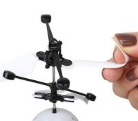 Летающий робот Robot Flying Aircraft VIATOYS PC520 летит за рукой, Индукционная летающая USB игрушка с сенсорным управлением от руки и подсветкой