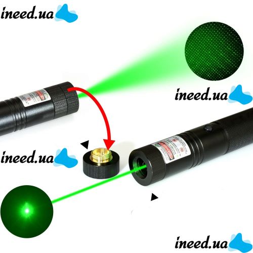 Мощная лазерная указка Green Laser Pointer YL-303 1000mW, аккумуляторный зеленый лазер с ключом BL-303 диодный с насадкой эффектов для презентации