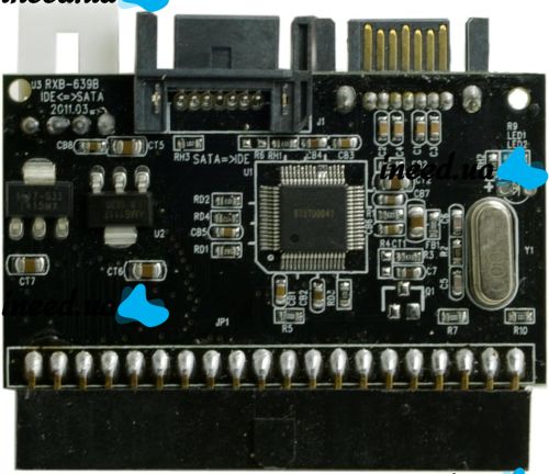 Переходник SATA IDE 100/133 адаптер двусторонний