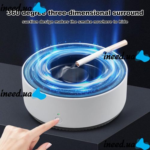 Умная бездымная пепельница Kayfovo Smokeless Ashtray Aroma 469-7 2 в 1 с функцией очистки воздуха для фильтрации пассивного курения от сигарет