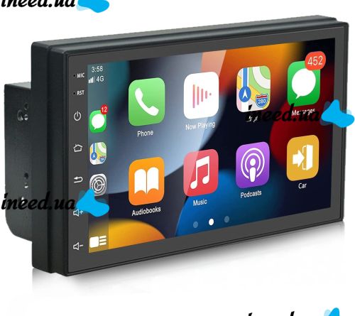 Универсальная автомагнитола MP5 CJ CP606 BT Android 8.0 2G-16G 2din плеер с USB и SD с короткой базой, Автомобильная магнитола проигрыватель в машину