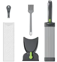 Fresh Meat Slicer YLM-248 Handheld Meat Slicer for thin slicing and shredding of meat, LY-824 17 Blade Handheld Slicer with Stand Gray