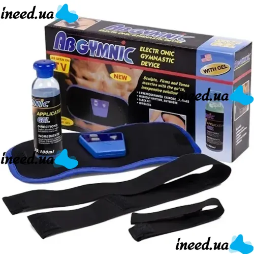 AbGymnic Muscle Stimulator Belt for Weight Loss, Abs, and Muscle Toning—a Battery-Powered Massager and Exercise Machine with a 6-Mode Muscle Stimulator for Fat Burning
