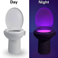 Автономная цветная LED подсветка Light Bowl Toilet Led для унитаза с датчиком движения и света 8 цветов, Светодиодный светильник в унитаз Белый