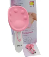 Масажер для збільшення грудей Breast Massage MS - 200 жіночий вібромасажер для відновлення пружності, акумуляторний акупунктурний прилад Рожевий