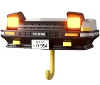 Настенный держатель органайзер для ключей в стиле Toyota Trueno AE86 с LED подсветкой фар, Настенная авто ключница с 1 крючком от батареек