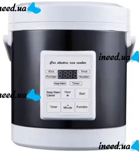 Автомобильная мультиварка пароварка Vehicle Rice Cooker AR-1601 1.2 литра 12V 24V от прикуривателя, мультиповар с подогревом 12В 24В для машины