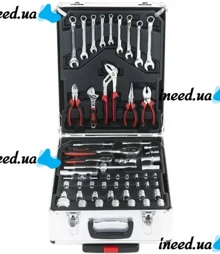 Автомобильный набор инструментов Tool Set MD-16064 187 предметов с трещоткой для машины и дома Комплект ручного инструмента MAG-835 в чемодане