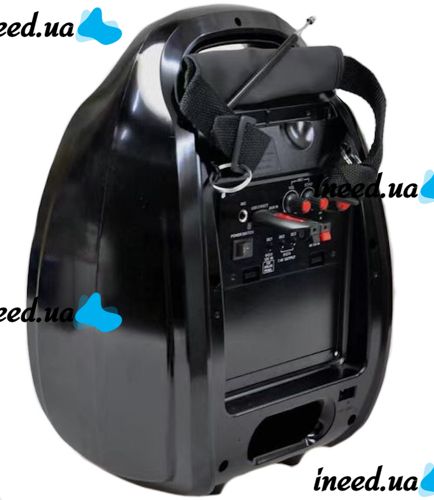 Портативная беспроводная Bluetooth колонка чемодан X-BASS Golon RX-810BT со светомузыкой и микрофоном, Акустическая блютуз система с караоке Черная