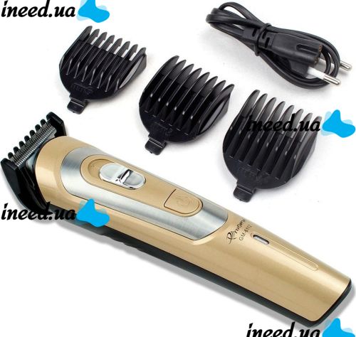Wireless Men's Hair Clipper Gemei GM-6112 Handheld Rechargeable Beard Trimmer with Replaceable Nozzles Geemy GM-6112 