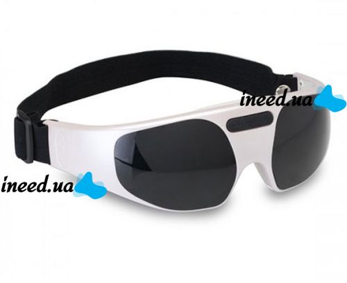 Магнитно акупунктурный массажер для глаз Healthy Eyes Massager KL-218, Массажные очки для зоны вокруг глаз 22 массажных пальчика, на батарейках Белые