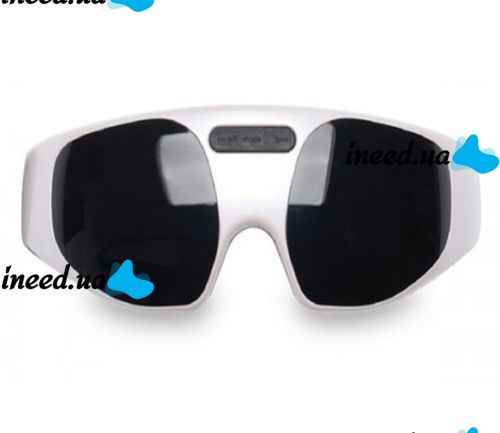 Магнитно акупунктурный массажер для глаз Healthy Eyes Massager KL-218, Массажные очки для зоны вокруг глаз 22 массажных пальчика, на батарейках Белые