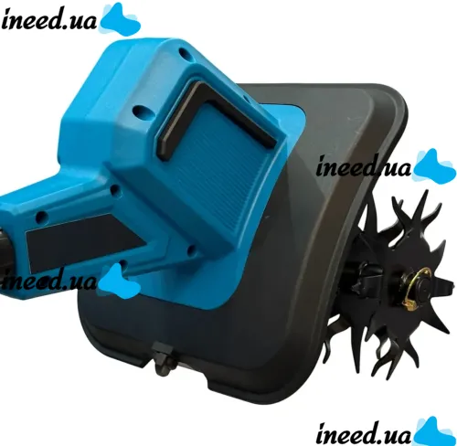 Makita HA-1039 cordless hand cultivator for loosening and weeding the vegetable garden, Cordless electric cultivator with 2 batteries for garden Blue