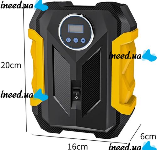 Автомобильный компрессор CarSun Air Pump C1399-1 автокомпрессор с дисплеем и фонарем для подкачки шин от прикуривателя 12V воздушный насос для машины