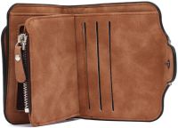 Женский замшевый кошелек Baellerry Forever Mini N 2346 Brown женское мини портмоне на 10 отделений для купюр и мелочи 10.5Х11.5 см Коричневый