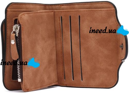 Женский замшевый кошелек Baellerry Forever Mini N 2346 Brown женское мини портмоне на 10 отделений для купюр и мелочи 10.5Х11.5 см Коричневый