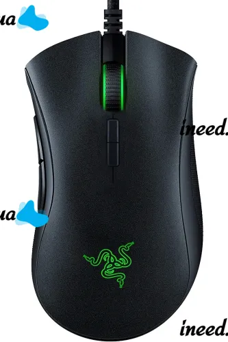 Ігрова дротова комп'ютерна мишка Razer DeathAdder Elite 16000dpi з RGB підсвічуванням для ПК, геймерська USB миша для комп'ютера і ноутбука Чорна