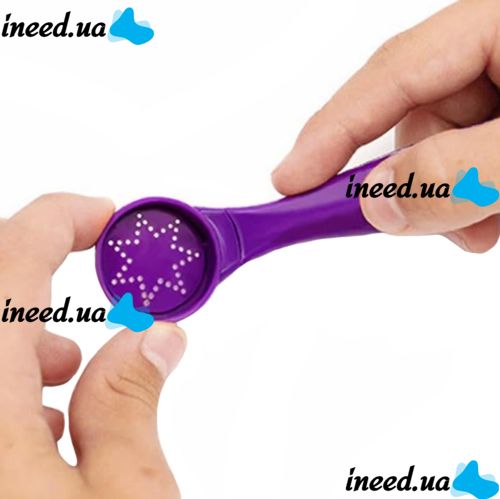 Декорирующая ложечка для кофе и блюд Magic Spice Spoon 16 узоров, Ложка для декорирования с насадками трафаретами для украшения латте от батареек