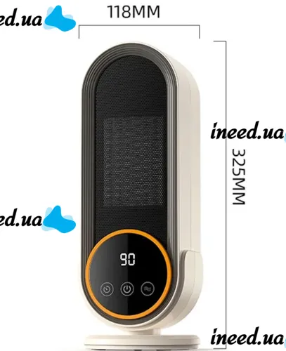Электрический керамический обогреватель тепловентилятор Heating Fan E68S 1200W, Переносной электрообогреватель дуйка 2 режима с пультом ДУ для дома