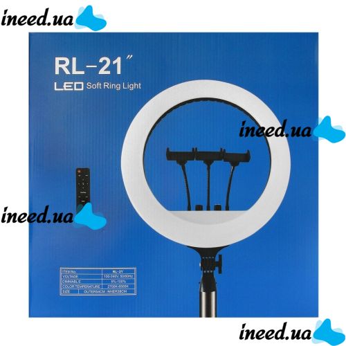 Studio Ring LED Lamp Ring Fill Light RL-21 60W with Tripod 54cm 21" Professional LED for Photo, Selfie Ring with Remote Control and Bag