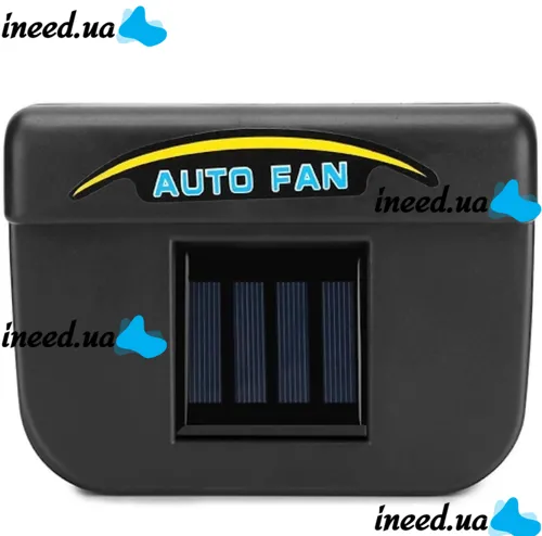 Автомобильный оконный вентилятор Solar Auto Fan на солнечной батарее с резиновой трубкой для крепления на боковое стекло, система охлаждения машины