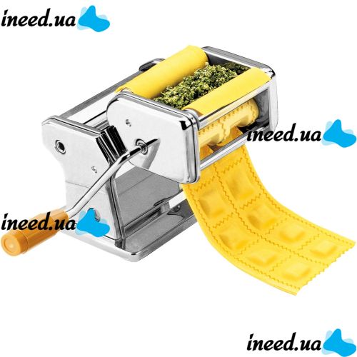 Настольная равиольница Ravioli Maker Rainberg RB-911 Ручная лапшерезка машинка с насадками для приготовления равиоли, лапши, пасты и для раскатки теста 20x21 см