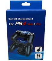 Зарядная станция подставка UKC WG-01 для зарядки на 2 джойстика Playstation PS4 Slim/Pro Зарядное устройство для геймпадов джойстиков с подсветкой