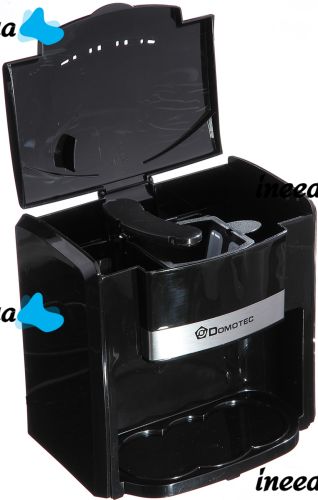 Domotec MS-0708 two-cup drip coffee maker with 2 ceramic cups, home electric tea and coffee maker 0.3L 500W Black