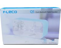 Зеркальные часы с колонкой Fleco BT Q5 Bluetooth с LED подсветкой и подставкой для телефона, блютуз колонка с часами LS-Q5 с термометром