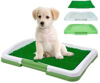 Трехуровневый туалет для собак Puppy Potty Pad 872, Открытый лоток с имитацией травы для животных 47х34х6 см