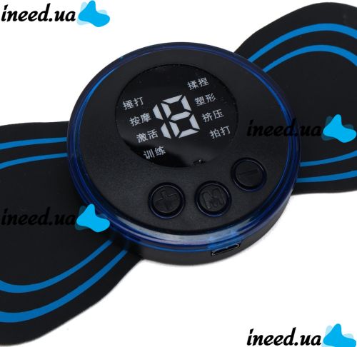 Импульсный массажер миостимулятор бабочка Pulse Massage Stick электростимулятор для восстановления и тренировки мышц всего тела на аккумуляторе USB