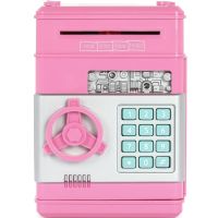 Children's electronic piggy bank safe Mony Safe, bill acceptor, ATM, with combination lock for paper bills, coins with Piggy Number Bank batteries