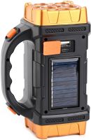 Handheld Rechargeable Flashlight with Powerbank X-Balog HB-2678 1500mAh Solar Powered Portable LED Flashlight Floodlight for Camping USB