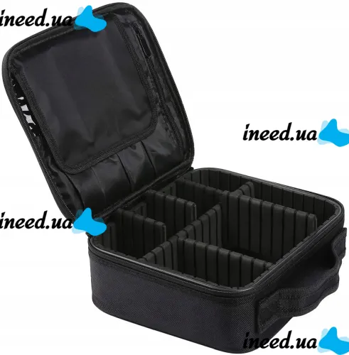 Органайзер для хранения косметики Niceland Beauty box MAG-590 с ручкой для переноски, Дорожная водонепроницаемая косметичка, бьюти кейс Черная