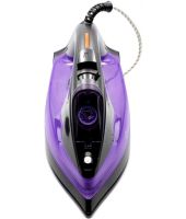 Domotec MS-2258 Steam Hand Iron with Ceramic Sole, Steam Regulator and Self-cleaning Function for Ironing Clothes 3000W Purple