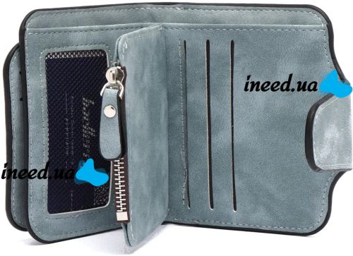 Женский замшевый кошелек Baellerry Forever Mini N 2346 Blue Jeans женское мини портмоне на 10 отделений для купюр и мелочи 10.5Х11.5 см Голубой