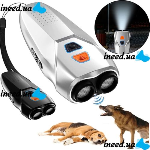 Професійний потужний ультразвуковий відлякувач собак Ultrasonic Dog Repeller PU 70 з акумулятором і ліхтариком, захист від собак