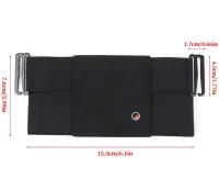 Поясная сумка бананка Mini Belt Bag ISKYBOB 7452 для документов и телефона без застежки, сумочка органайзер на пояс и ремень мужчин и женщин Черная