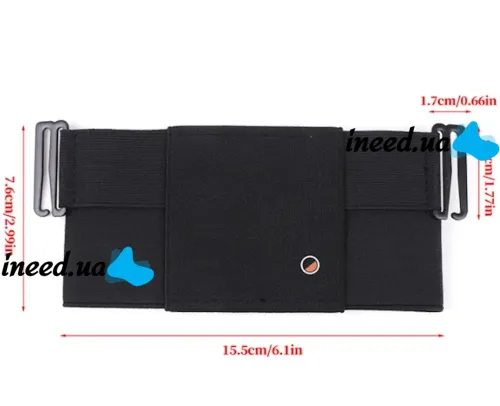 Поясная сумка бананка Mini Belt Bag ISKYBOB 7452 для документов и телефона без застежки, сумочка органайзер на пояс и ремень мужчин и женщин Черная