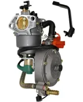 Газовый карбюратор для бензинового генератора Kacenegry KAC6500 5.5-8.5 кВт с газовым редуктором и переключателем на два вида топлива Газ-Бензин 188F