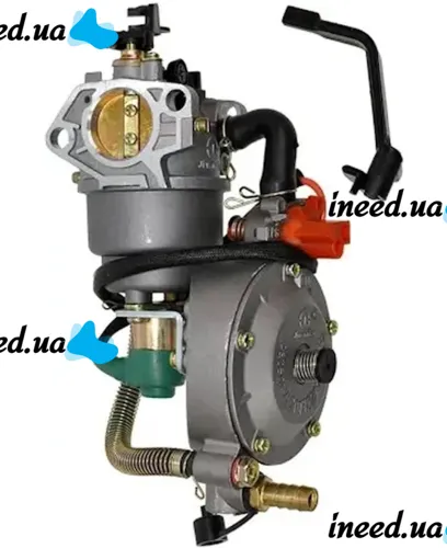 Газовый карбюратор для бензинового генератора Kacenegry KAC6500 5.5-8.5 кВт с газовым редуктором и переключателем на два вида топлива Газ-Бензин 188F