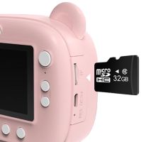 Kids DIY Instant Digital Camera M3 3 in 1 Polaroid digital camera for photos and videos on battery Pink