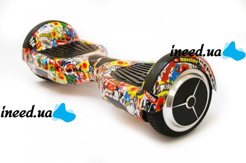 Гироскутер гироборд Smart Balance Wheel 6.5" A3 с автобалансом и пультом Bluetooth Icons + чехол Ико