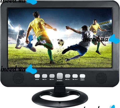 Автомобильный портативный телевизор Opera TV OP-1002 13,8" дюймов T2 от сети и от прикуривателя, Экран Опера с аккумулятором USB SD в автомобиль